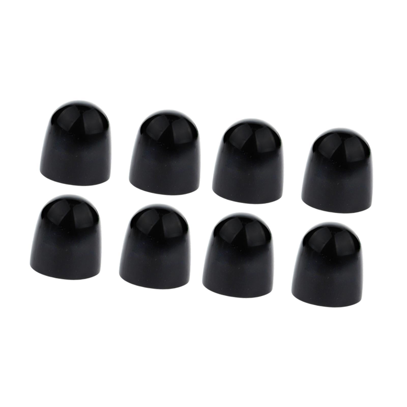 Magideal - Juego De 8 Piezas De Tapas De Tornillos Para Inodoro, Piezas Para Inodoro, Fácil Instalación, Práctica Tapa Redonda Para Inodoro Para Uso Doméstico , Negro