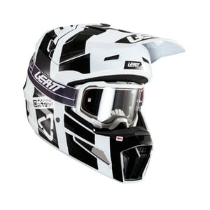 Leatt - Kit Casco Con Antiparra Moto 3 5 V24 Negro Blanco Xl