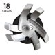 thumbnail image 2 of Kit de Clavos PrideSports Tornado Negro/Plata Talla Grande, 2 of 8