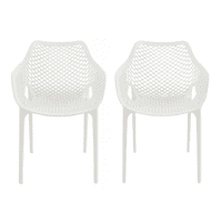 Habita2 Chile - Pack 2 Butaca City Para Exterior Apilable Resistente - Blanco