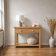 thumbnail image 1 of Arrimo "Dual Space" 2 Cajones Consola de Madera con Repisa - Natural - 100x35x80 cm, 1 of 3
