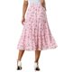thumbnail image 3 of INSPIRE CHIC Falda Floral de Mujer con Volantes en Capas de Chifón Línea A Maxi Falda Rosa Rosa 3XL, 3 of 6