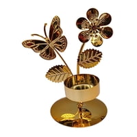 Bothyi - Candelabro De Metal De Un Solo Cabezal Para Comedor, Forma De Mariposa Para El Hogar, Aniversario