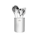 thumbnail image 1 of Juego de utensilios de cocina totalmente revestidos de acero inoxidable, 5 piezas, 1 of 6