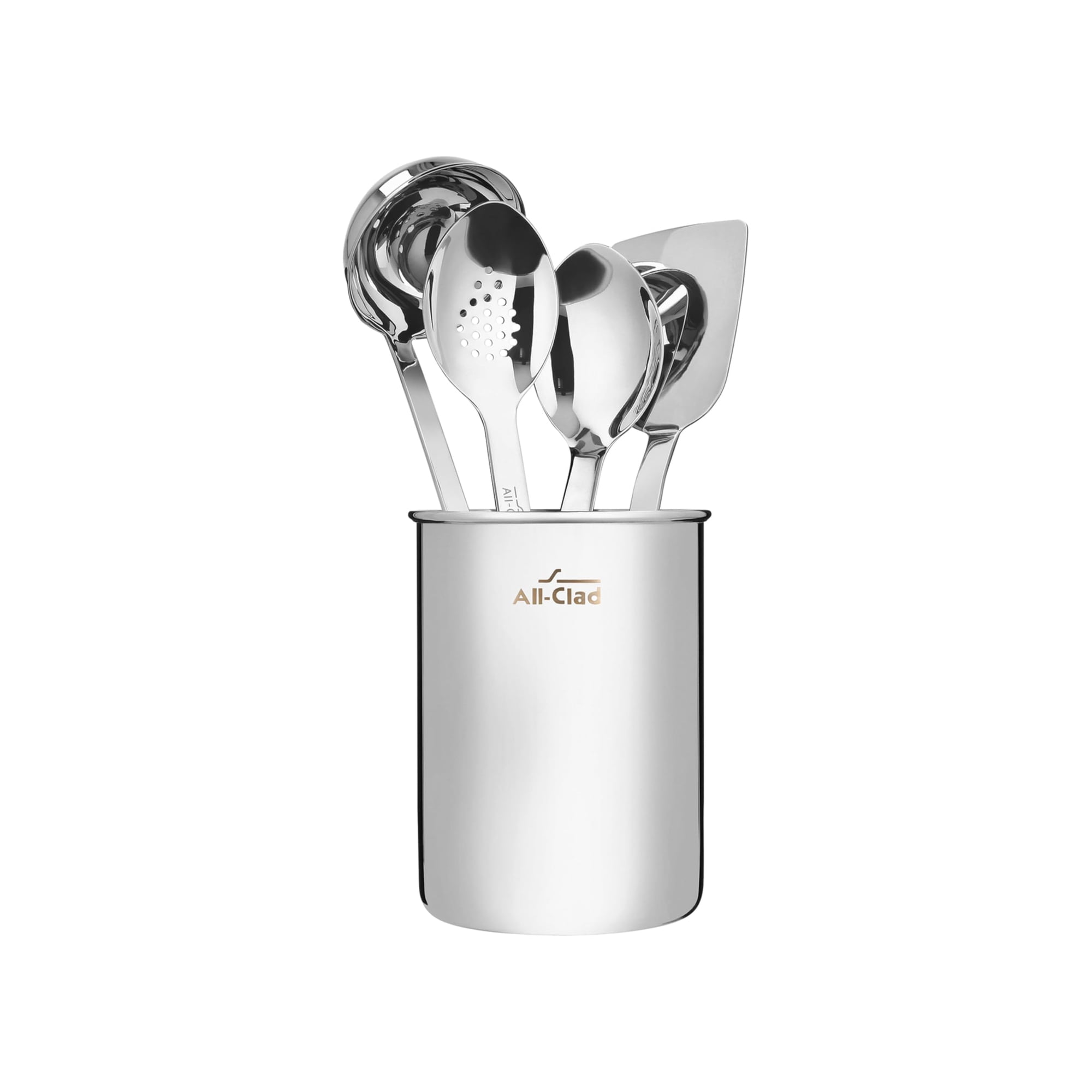 All-clad - Juego De Utensilios De Cocina Totalmente Revestidos De Acero Inoxidable, 5 Piezas