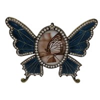 Magideal - Marco De Mariposa Creativo, Soporte De Imagen Azul Soporte De Exhibición, Adorno Artesanal Clásico Para Decoración , Pequeña Pequeña