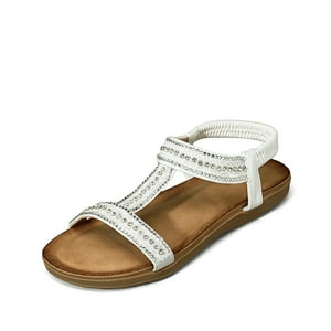 Sandalia Casual Plana Pedrería Mujer Weide Jn721