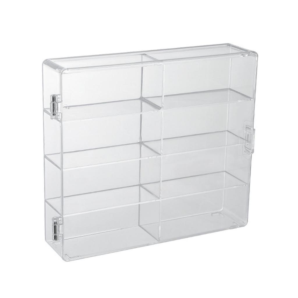 Magideal - 1/32 Ruedas Caja De Exhibición De Automóviles De Juguete Miniaturas Mantenerse Caja De Almacenamiento Multipropósito Resistente A Polvo Para Vehículos