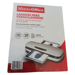 Genérico - Laminas Para Termolaminar Carta 125 Mic 100 Hojas Misteroffi