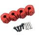 thumbnail image 2 of 4x RC Hex Wheel Hubs Adaptador De Transmisión Para SCX10 CC01 1/10 RC Car 10mm Rojo, 2 of 5