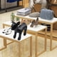 thumbnail image 4 of Maniquíes de perro de cuero de pie, modelos de perros, juguetes, tienda de animales para mascotas, maniquí de exhibición, negro, talla S, 4 of 5