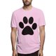 thumbnail image 1 of Camiseta GTUGHDK con dibujos de huellas de patas de perro para correr, rosa, 1 of 4