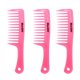 thumbnail image 3 of 3 Unids / set Salón de peluquería Mango antiestático Peine de dientes anchos Rosa, 3 of 5