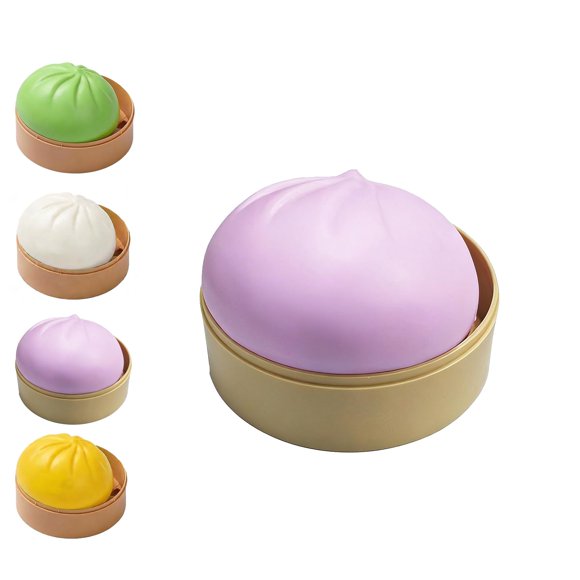 Pelota antiestrés squishy JRJTIAN de dumpling, juguete sensorial suave