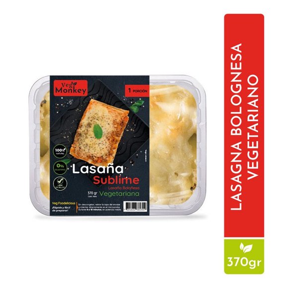Lasaña Bolognesa Vegetariana, 370 g