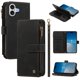 thumbnail image 1 of Funda Cartera para iPhone 17 con Cremallera y Ranuras, Negro, 1 of 6