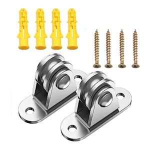 Bothyi - Rodillo De Bloque De Polea De Elevación Silenciosa De 2 Piezas Para Uso En Interiores Y Exteriores Versátil