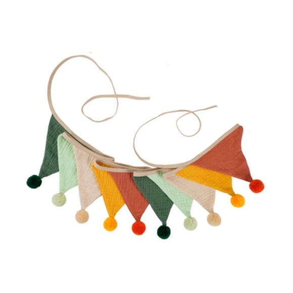 Triangle Bunting Flag De 2.6 M De Decoración De Pared Para El Evento De Fiesta De Fiesta Externa Decoración De La Guardería A Color A