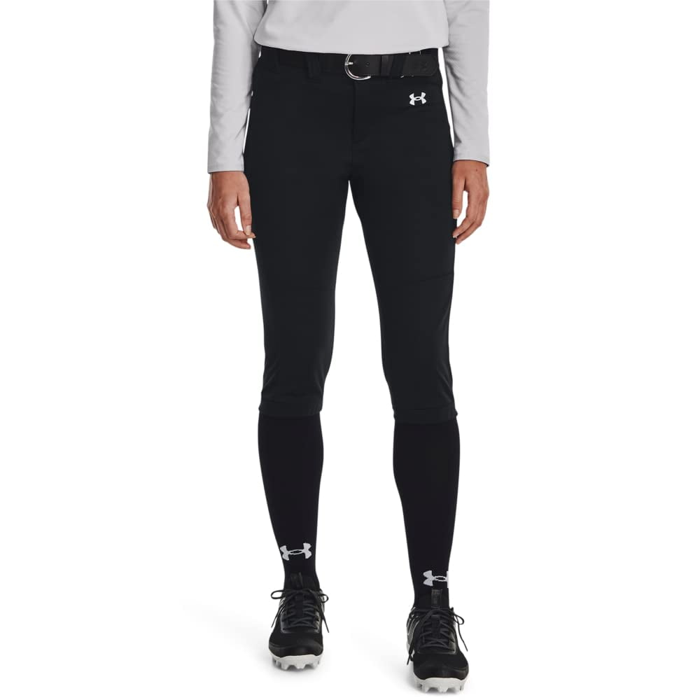 Pantalones De Softball Under Armour Utility Para Mujer, Talla 22, Negro/blanco