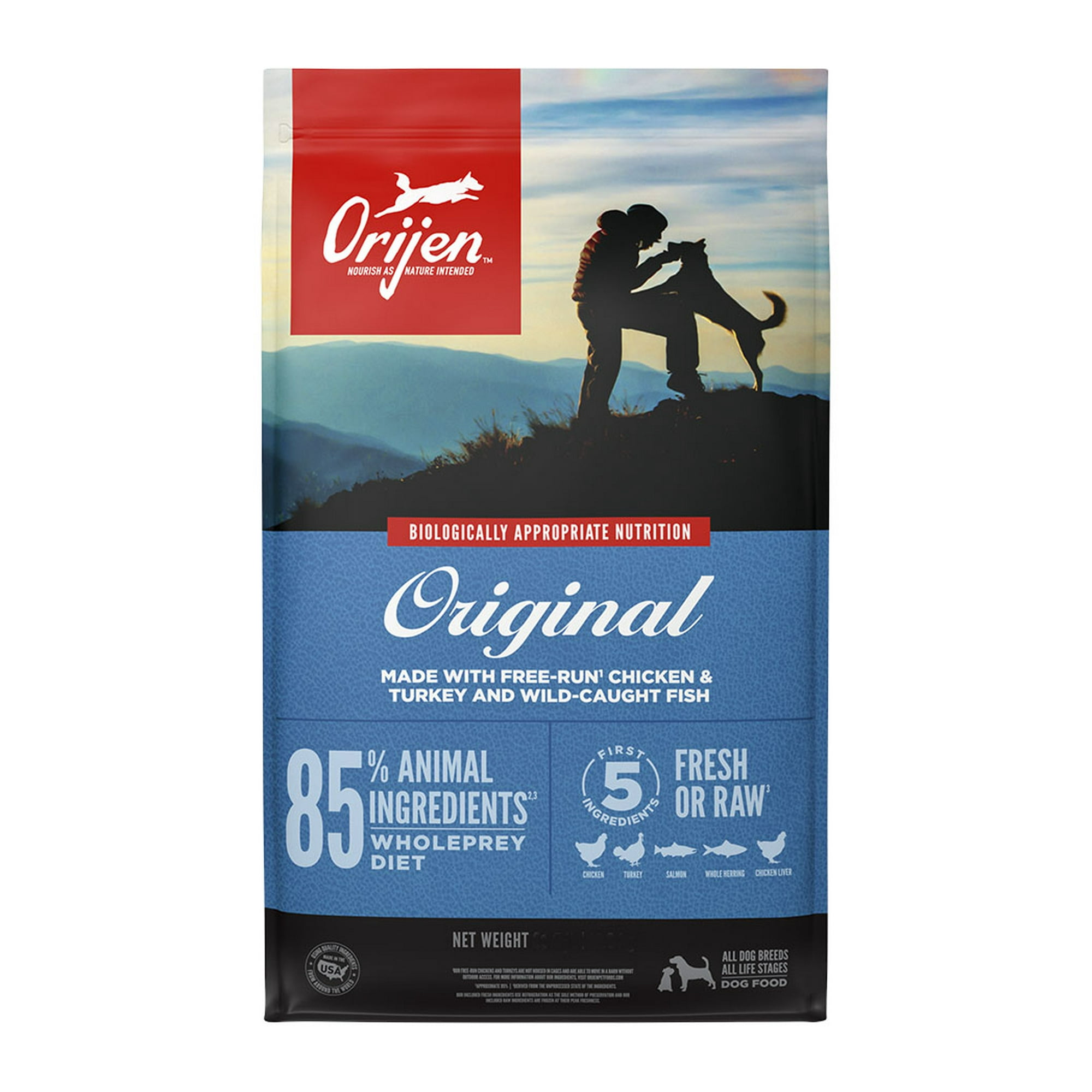 Orijen - Alimento Seco Perro Adulto Original Bolsa, 10,7 Kg