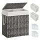 thumbnail image 1 of Cesto de ropa SONGMICS 110 L con tapa y 2 bolsas forradas, color gris ULCB52WG, 1 of 3