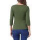 thumbnail image 3 of INSPIRE CHIC Blusa Fruncida para Mujer de Regreso a Clases con Botones Decorativos Cuello en V Manga 3/4 Top de Punto Sólido Verde Oliva M, 3 of 5