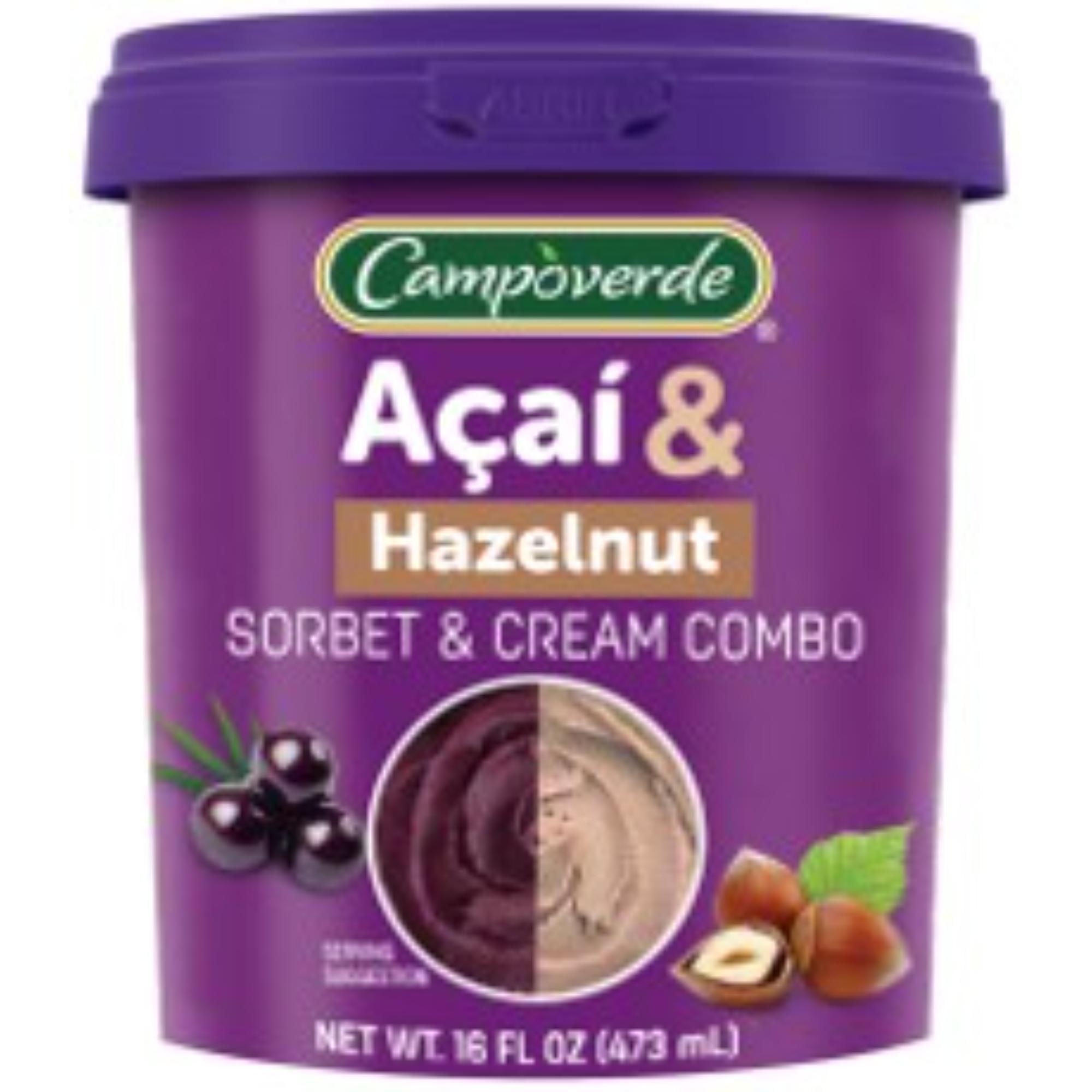 Helado Sorbete Acaí & Hazelnut Pote 473 ml Campoverde