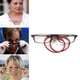 thumbnail image 5 of Gafas de lectura con soporte magnético para colgar en el cuello, gafas de lectura con imán unisex portátiles, montura telescópica con patas largas y marco para la cabeza., 5 of 5