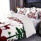 thumbnail image 1 of Cozy *-Christm-as Rein-deer Quilt Cover--Soft a-nd Brea-thabl-e Comfo-rtable for- All Seasons Suit-able for Bedroom- -Guest Room- Or Dorm-Includi-ng 1 Piece Quil-t Cov-er and One Inc-h Pillowcase-, 1 of 5
