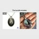 thumbnail image 1 of 1pc Gothic Black Cat Forest Charm Necklace - Fashionable Witch Artificial Jewelry for Men and Women - Includes Glass Pendant and Cross Crow Glass Pendant, 1 of 5