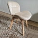 thumbnail image 3 of Comedor Mesa blanca 100cms + 4 Sillas Mariposa Velvet Beige, 3 of 3