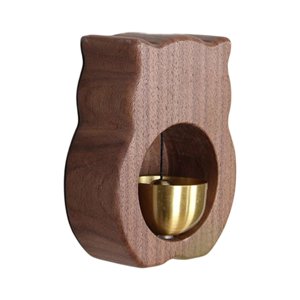 Magideal - Campana De Madera Para Comerciantes, Gato De La Suerte, Regalo Creativo, Adornos Para Ventanas, Puertas, Timbres. Marrón Oscuro