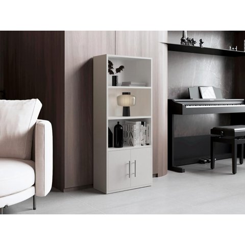 Tuhome - Biblioteca Eco Joy 2 Puertas 4 Niveles Blanco