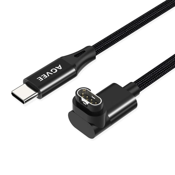 Cargador de reloj AGVEE USB-C en forma de L de 1 m para relojes Garmin, pack de 2