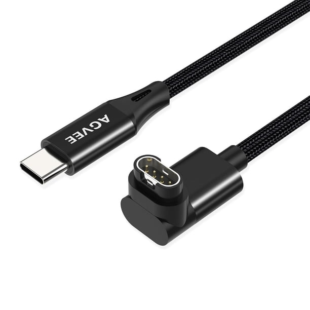Cargador de reloj AGVEE USB-C en forma de L de 1 m para relojes Garmin, pack de 2