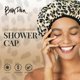thumbnail image 2 of Gorro de ducha Betty Dain Socialite Safari Spots con forro de felpa, 2 of 7
