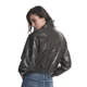 thumbnail image 3 of Chaqueta Mujer Bomber Pu Brown Ellus, 3 of 3