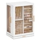 thumbnail image 1 of Caja para joyas Glimmloop giratoria 360° de 7 cajones, blanca, 1 of 7