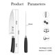thumbnail image 5 of Cuchillo de chef Imarku 20 cm acero inoxidable negro, 5 of 8