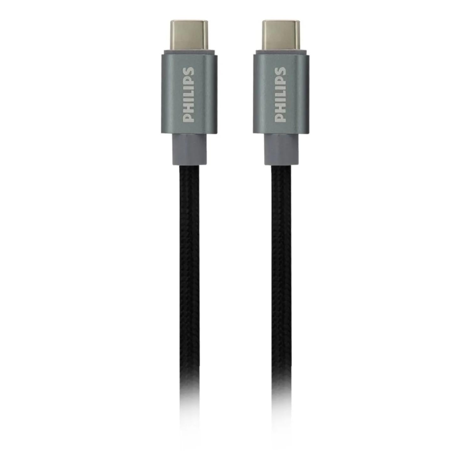 Philips - Cable De Carga Usb C A Usb C 120cm Negro Dlc5533c/97