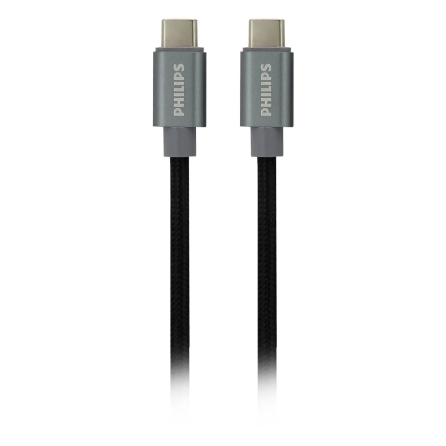Philips - Cable De Carga Usb C A Usb C 120Cm Negro Dlc5533C/97