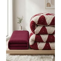 Decoideasemi - Combo Plumón Con Sabana De Polar King Modelo Jacquard Cutting Premium