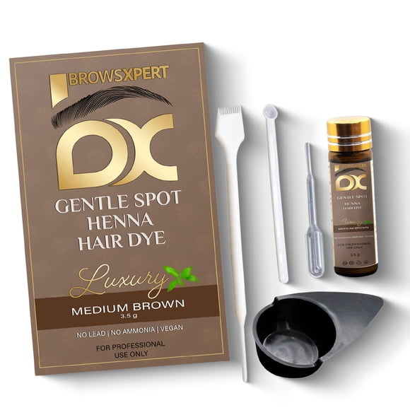 Kit de retoque para sombreado BROWSXPERT Herbal Henna, 3,5 g, marrón