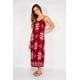 thumbnail image 1 of Vestido Largo Estampado Paula Burdeo vino L, 1 of 5