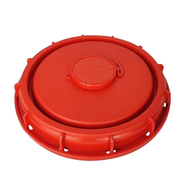 Cubierta de la tapa del totalizador IBC, tapa del tanque de líquido de agua del tanque IBC, portátil, ajuste rojo, fácil de instalar con orificio de