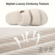 thumbnail image 4 of Pantuflas LongBay para mujer de espuma viscoelástica con doble tira, beige, talla 9-10, 4 of 6