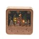 thumbnail image 1 of Casa De Nieve Navideña, Regalo De Navidad Para Niños, Cabaña De Troncos Brillante Para Fiesta, Casa De Vacaciones, Color Madera Cuadrado, 1 of 5