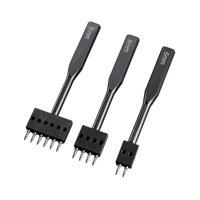 Magideal - Juego De Punzones Para Costura De Cordones, Cincel De Costura Con Orificio Redondo, Fácil De Usar, Accesorios De Perforación De Agarre Cómodo Para Uso 6Mm