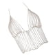 thumbnail image 2 of brillante rhinestone borla sujetador bikini cadena clubwear backless mujeres sujetador de plata, 2 of 5
