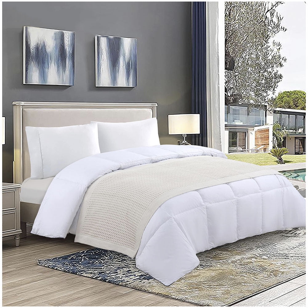 Genérico - Piecera De Algodón Tejida Estilo Gofre 2 Plazas